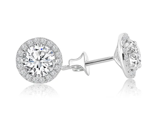 Classic diamond earrings