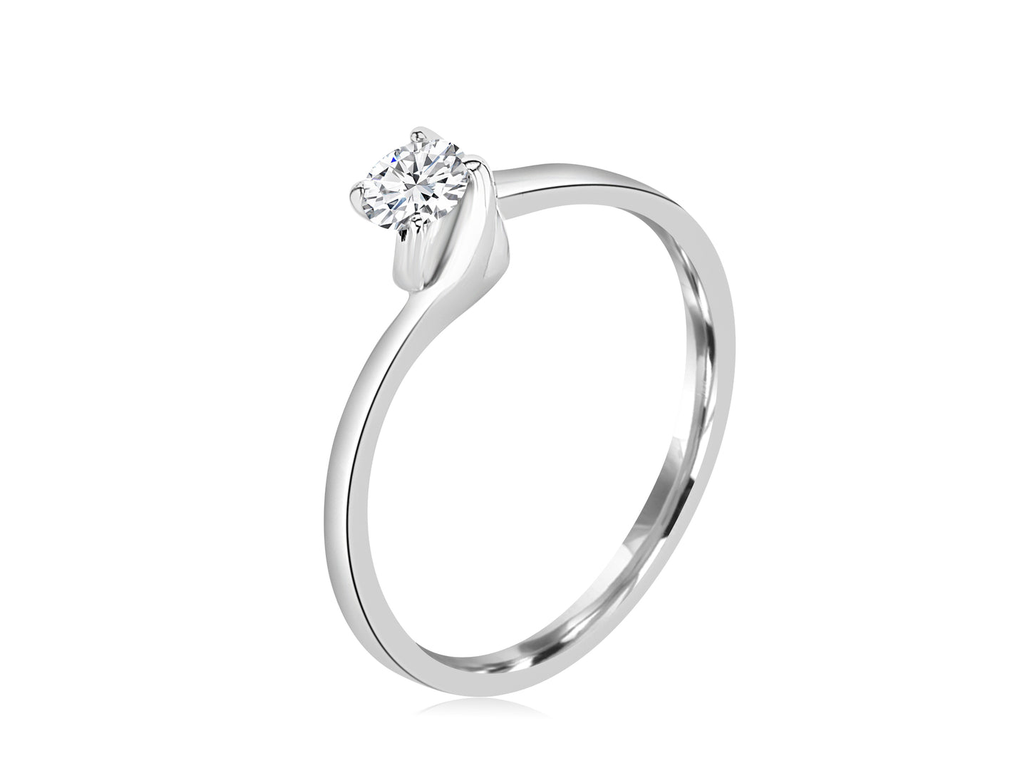 Thin cut engagement ring