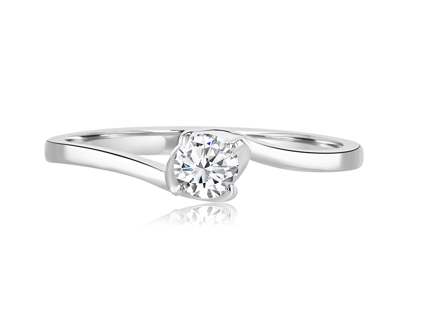 Thin cut engagement ring