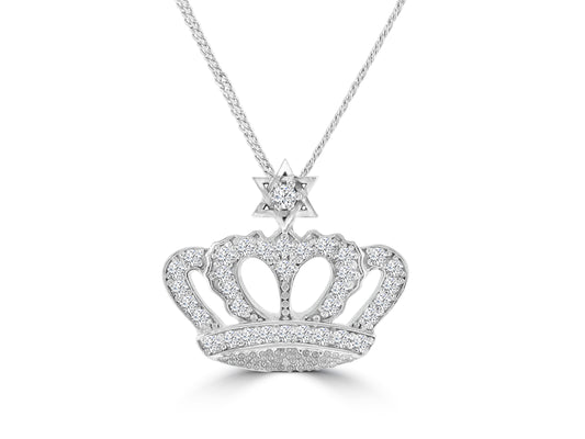 Crwon & david star necklace